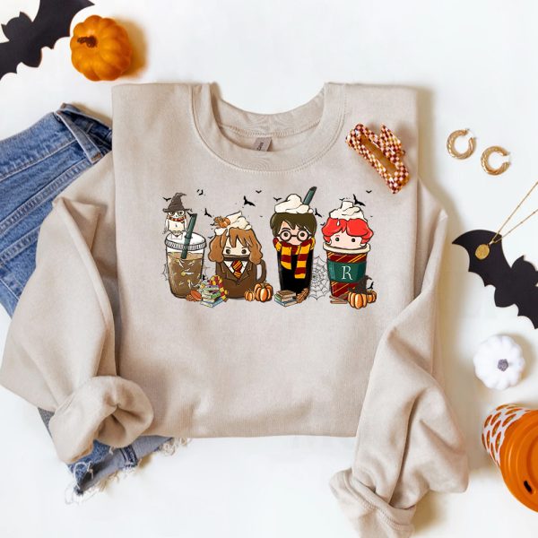 Harry Potter Fall Coffee Lattee Halloween Sweatshirt