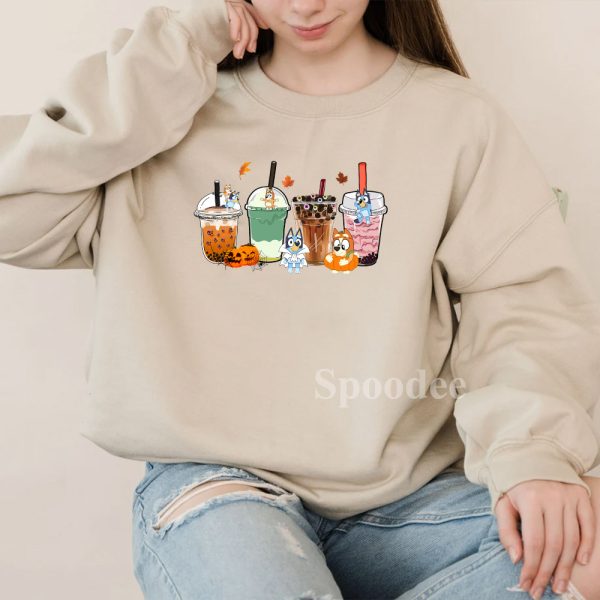 Bluey Autumn Fall Coffee Sweatshirt