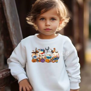 Stitch Halloween Coffee Tshirt For Kids