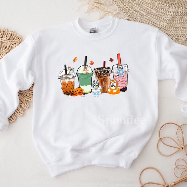 Bluey Autumn Fall Coffee Sweatshirt