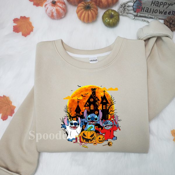 Stitch Pumpkin Halloween Sweatshirt