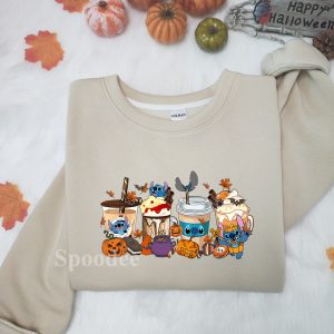 Stitch Coffee Latte Halloween Sweatshirt