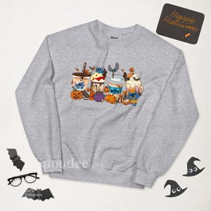 Stitch Coffee Latte Halloween Sweatshirt