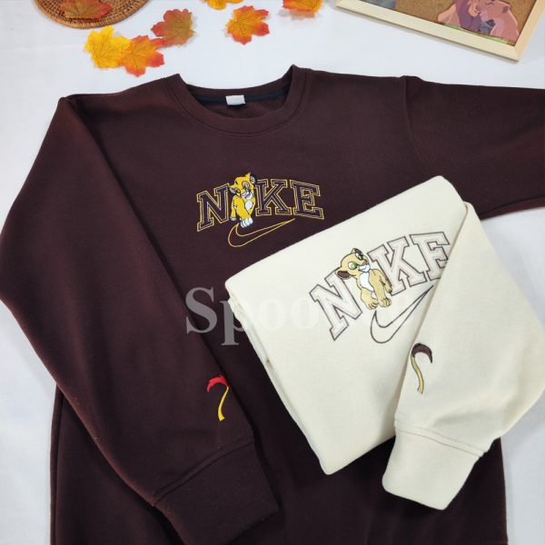 Simba X Nala Matching Couple Embroidered Sweatshirt