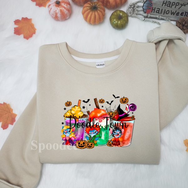 Stitch Doodle Town Halloween Sweatshirt