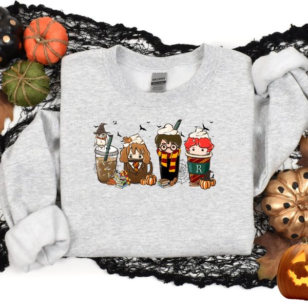 Harry Potter Fall Coffee Lattee Halloween Sweatshirt