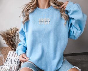 Embroidered 1989 Taylor's Version Light Blue Sweatshirt