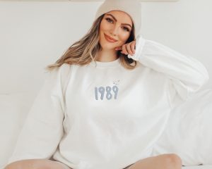 Embroidered 1989 Taylor's Version White Sweatshirt