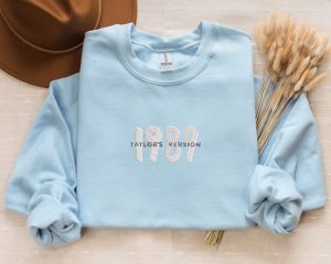 Embroidered 1989 Taylor's Version Light Blue Sweatshirt