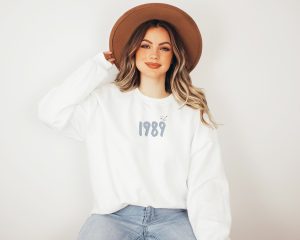 Embroidered 1989 Taylor's Version White Sweatshirt