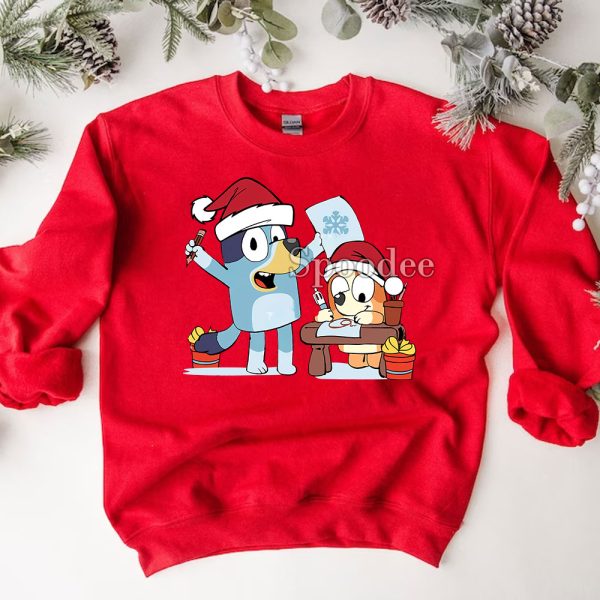 Bluey Christmas Matching Family Sweashirt