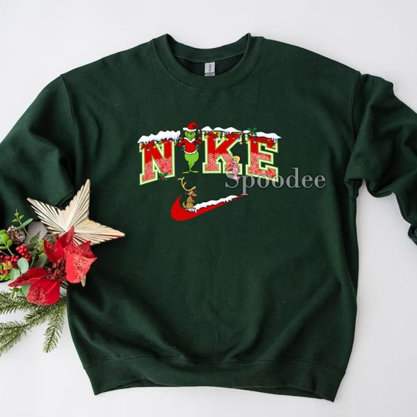 Nike Grinch Merry Christmas Sweashirt