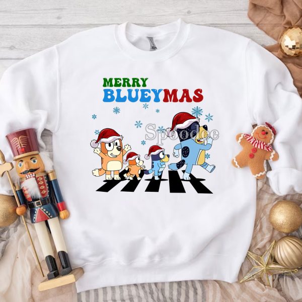 Merry Blueymas Abbey Road Sweashirt