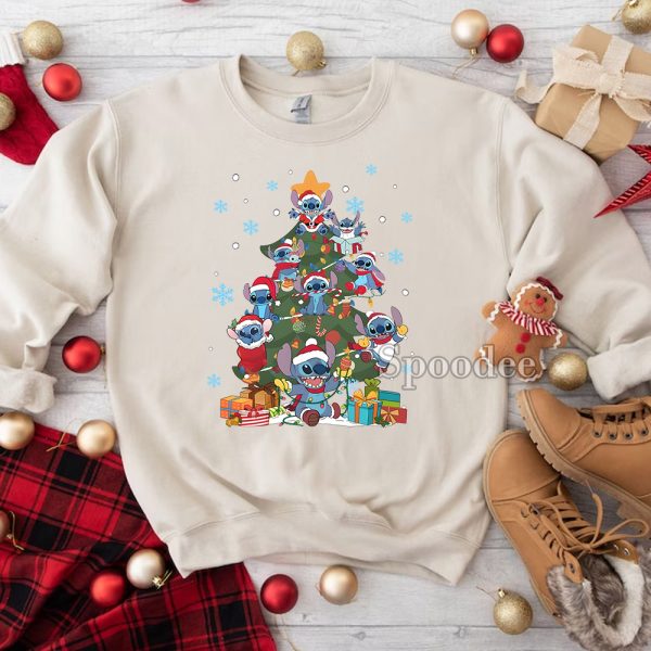 Stitch Christmas Tree Sweatshirt