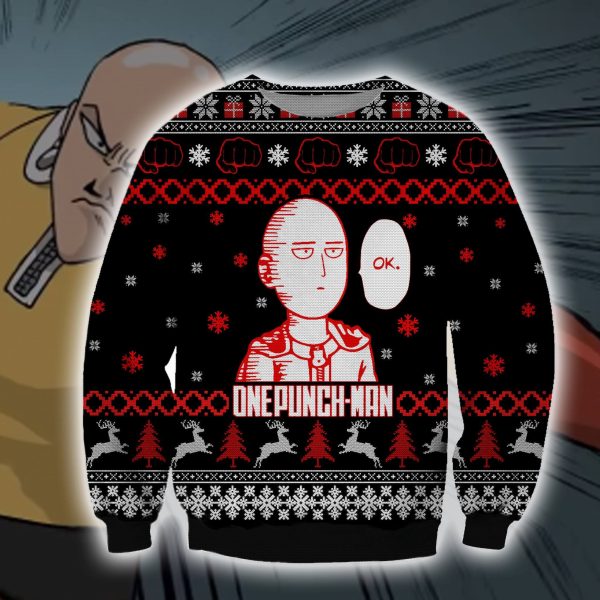 2021 One Punch Man Christmas Ugly Sweater