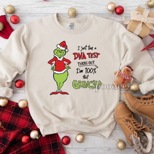 Grinch DNA Test Christmas Sweatshirt