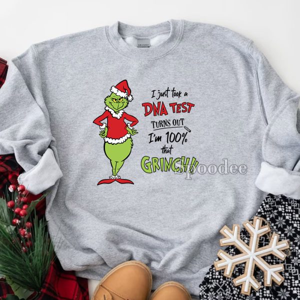 Grinch DNA Test Christmas Sweatshirt