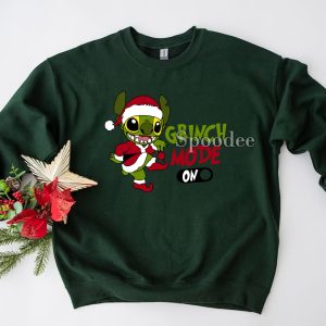 Santa Stitch Christmas Mode On Sweashirt