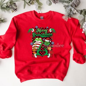 Merry Grinchmas Grinch Heart Hands Christmas Sweashirt