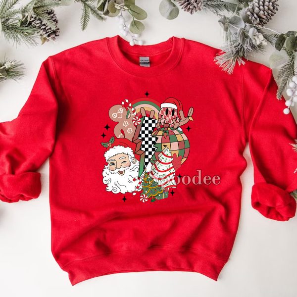 Christmas Santa Claus Smiley Face Sweatshirt