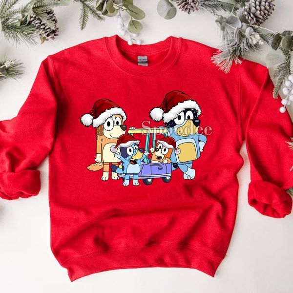 Bluey Family Christmas Sweashirt