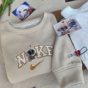 Wall E and Eve Embroidered Sweatshirt