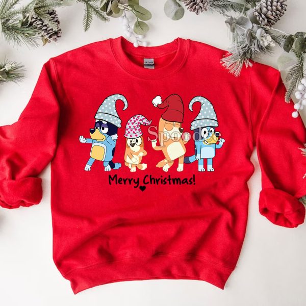 Merry Christmas Bluey Family Sweashirt