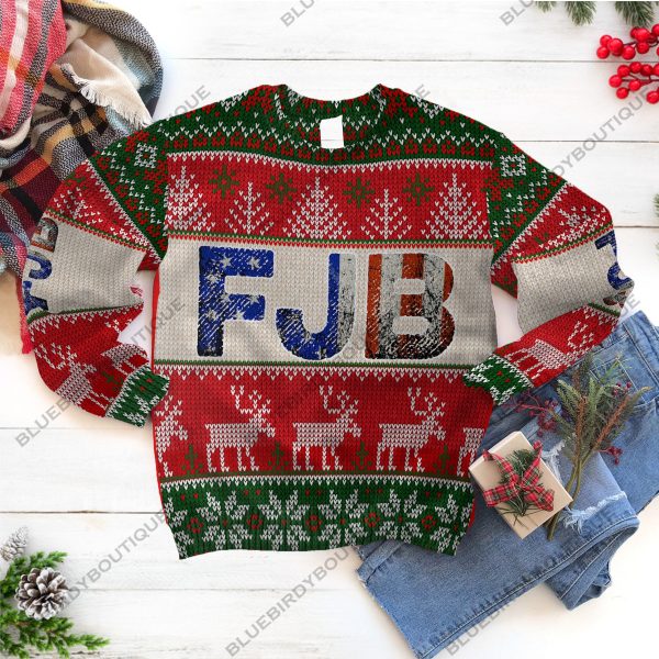 FJB With Let’s Go Brandon Woolen Ugly Sweater Plus Size