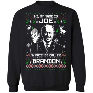 Friends Call Me Brandon Let's Go Brandon Ugly Christmas Sweatshirt