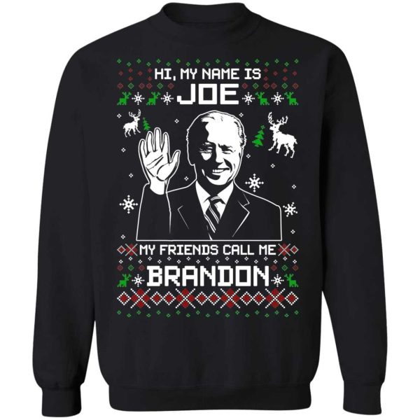 Friends Call Me Brandon Let’s Go Ugly Christmas Sweatshirt