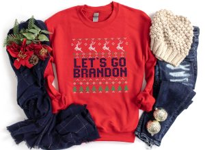 Funny 2021 Let's Go Brandon Ugly Christmas Sweatshirt