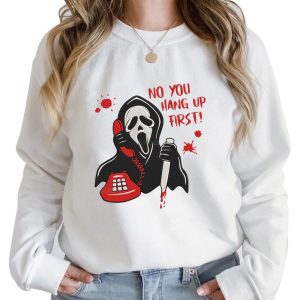 Ghost Face No You Hang Up Embroidered Sweatshirt