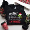 2 Side Grinch My Day I’m Booked Christmas Shirt