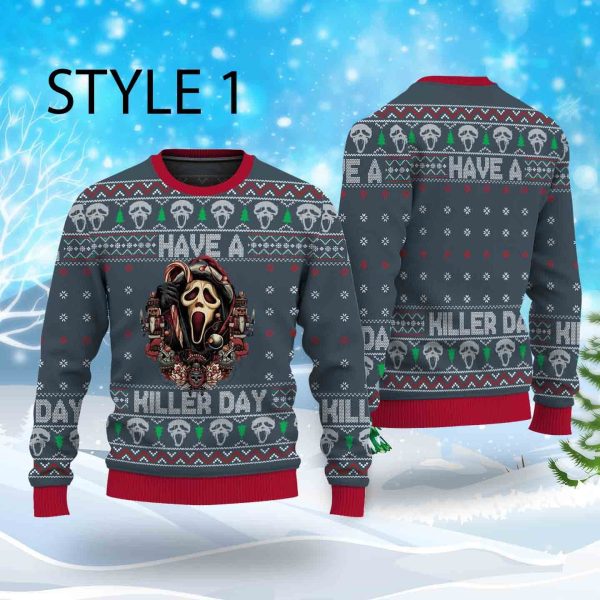 Halloween Horror Movie Killers Ugly Sweater