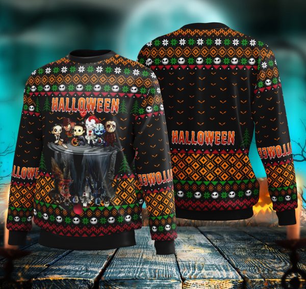 Horror Movie Halloween Ugly Sweater