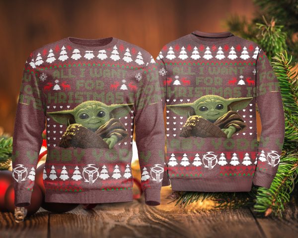 2021 Baby Yoda Ugly Christmas Sweater Sweashirt