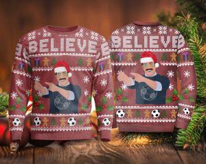 Believe Ted Lasso Ugly Christmas Sweater Gift For Women