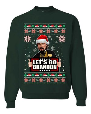 Let's Go Brandon Leo Laughing Meme Ugly Christmas Sweater