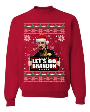 Let's Go Brandon Leo Laughing Meme Ugly Christmas Sweater