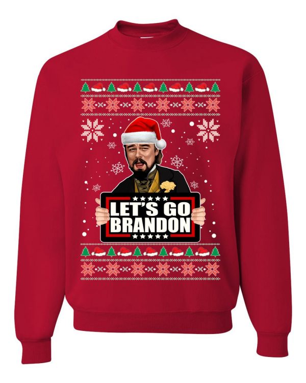 Let’s Go Brandon Leo Laughing Meme Ugly Christmas Sweater