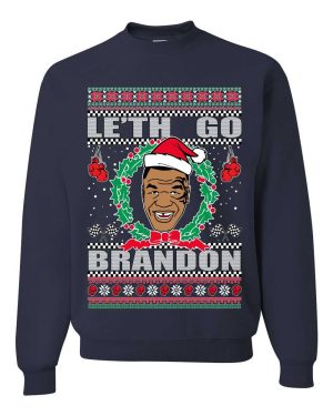 Le'th Go Brandon Tyson FJB Chant Meme Ugly Christmas Sweater