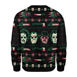 Horror Killer Character Ugly Christmas Sweater