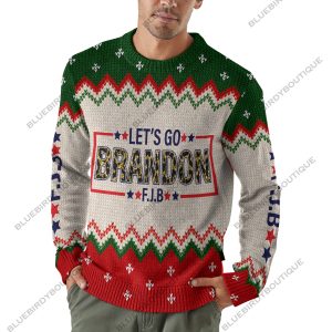 Let's Go Brandon Woolen Ugly Sweater For Men