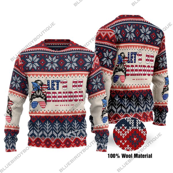 Let’s Go Brandon FJB Christmas Ugly Sweater 2021