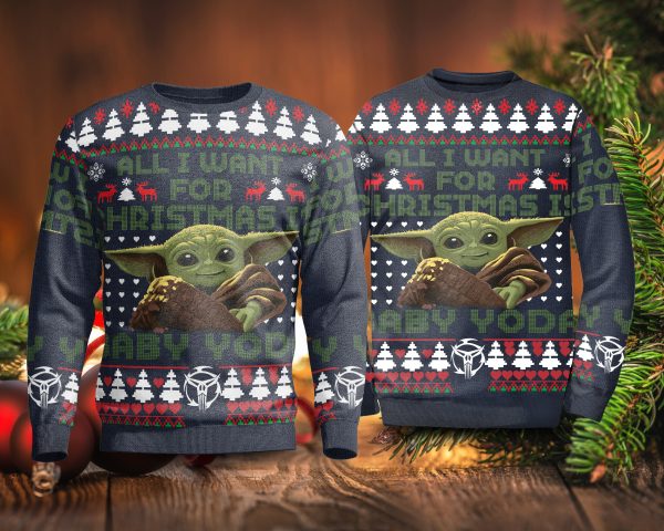 2021 Baby Yoda Ugly Christmas Sweater Sweashirt