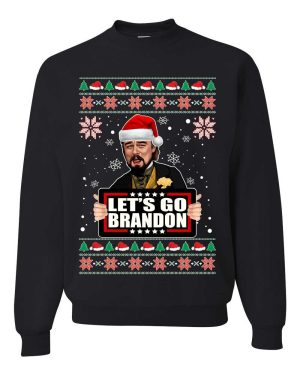 Let's Go Brandon Leo Laughing Meme Ugly Christmas Sweater