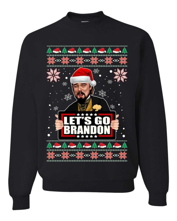 Let’s Go Brandon Leo Laughing Meme Ugly Christmas Sweater