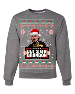 Let's Go Brandon Leo Laughing Meme Ugly Christmas Sweater