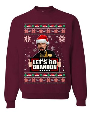 Let's Go Brandon Leo Laughing Meme Ugly Christmas Sweater