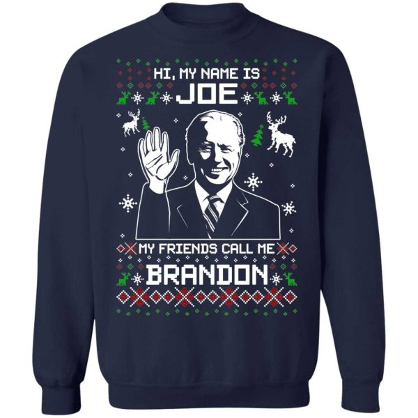 Friends Call Me Brandon Let’s Go Ugly Christmas Sweatshirt